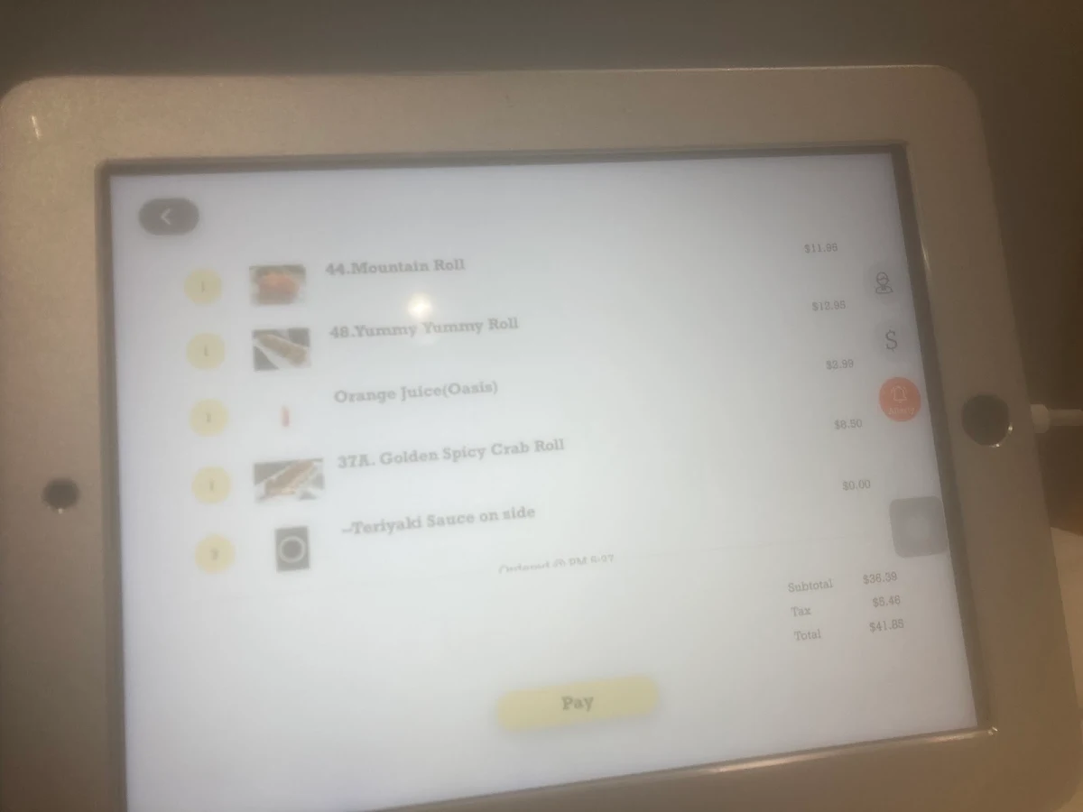 Menu, Sushi Island