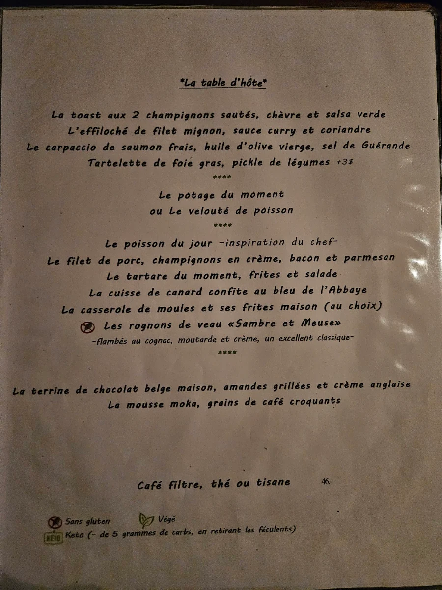 Menu, Le Chou de Bruxelles
