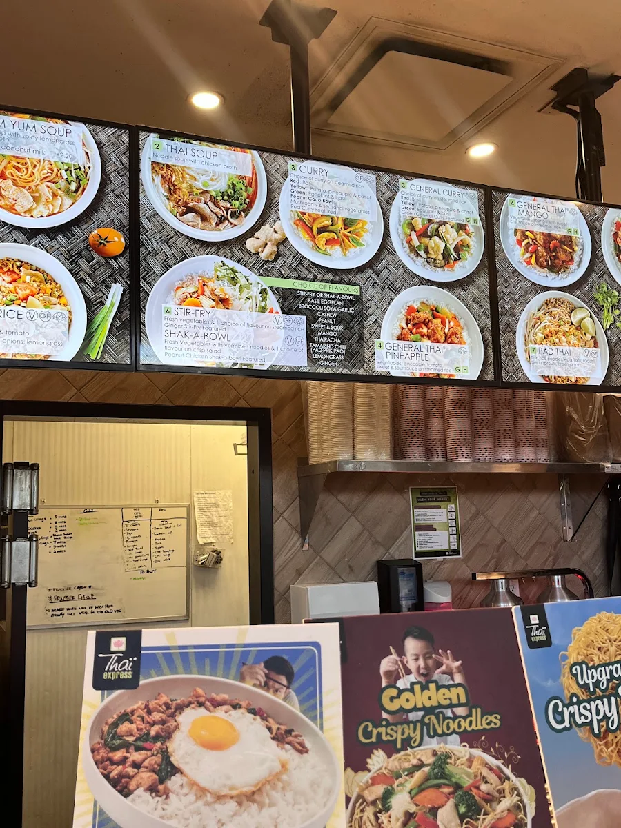 Menu, Thai Express Restaurant Calgary