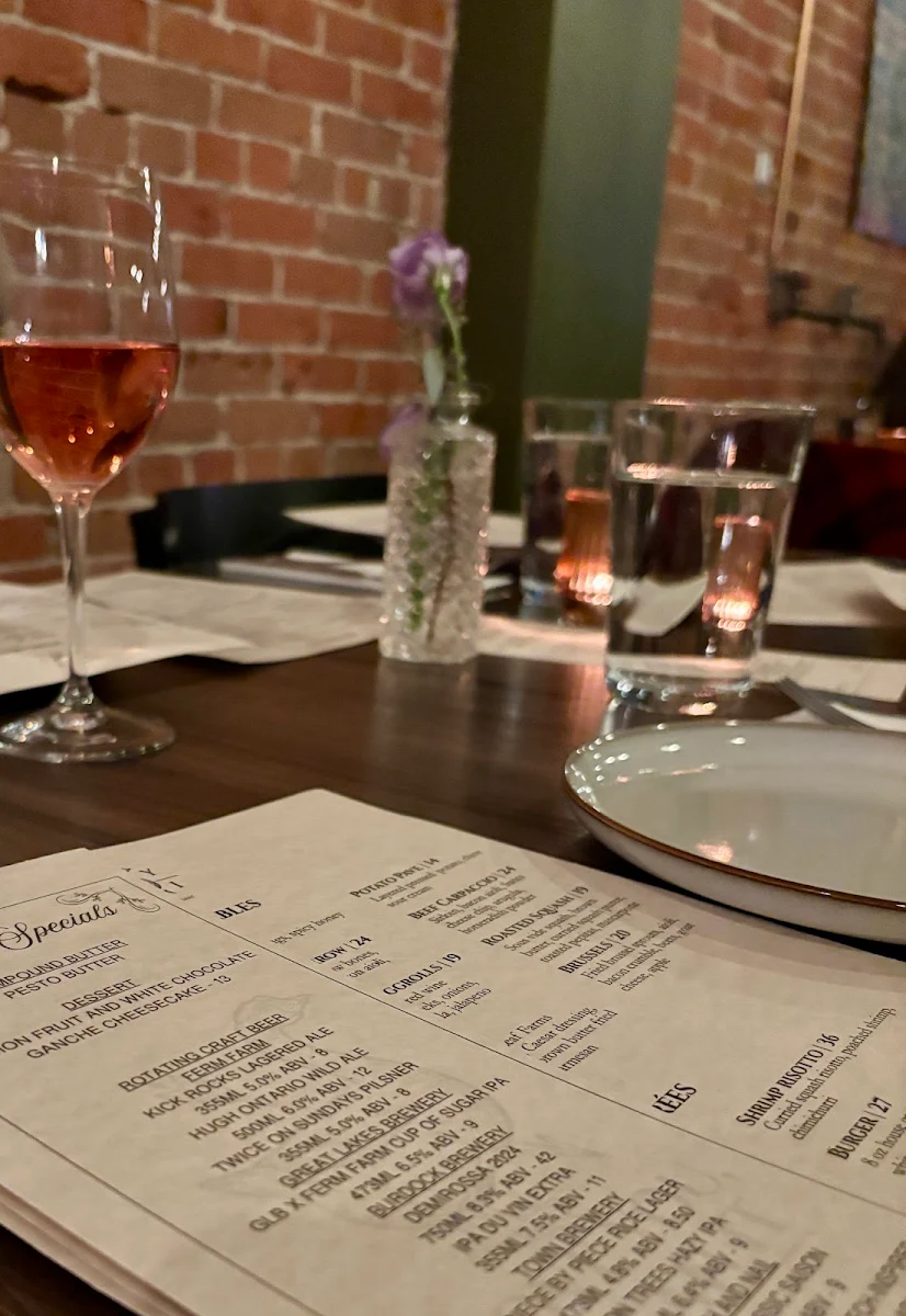 Menu, Love You, Mean It - Bar & Restaurant