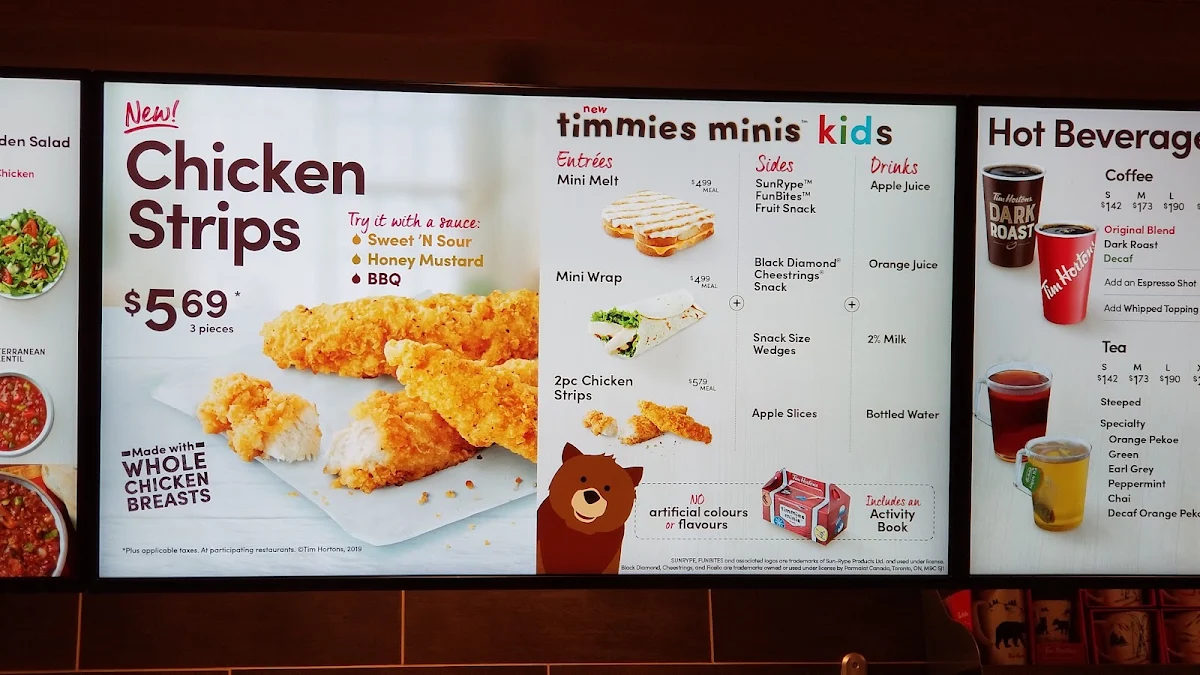Menu, Tim Hortons