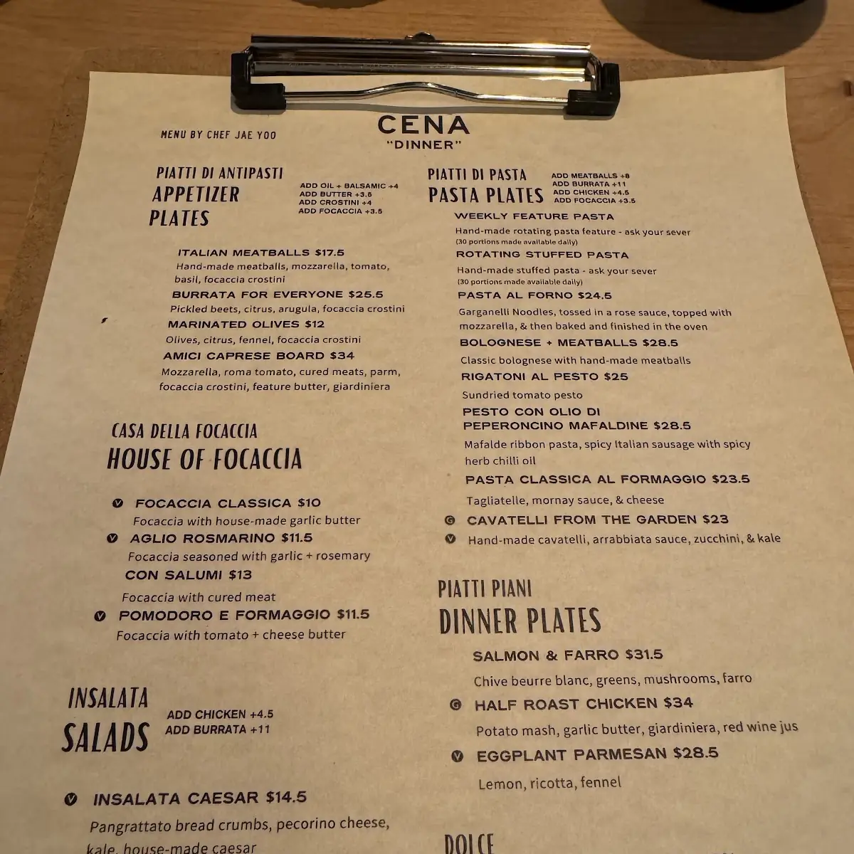 Menu photo 1