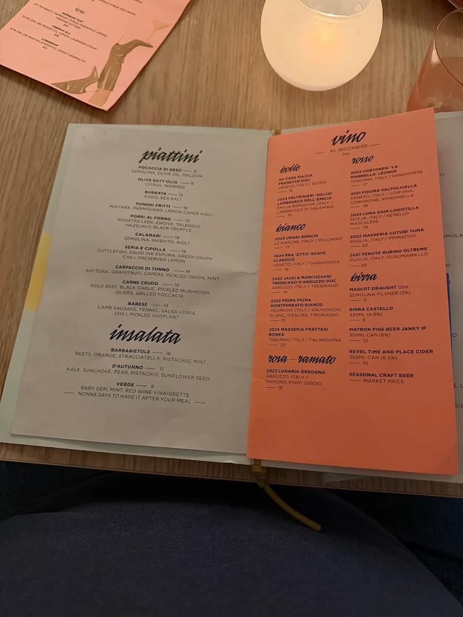 Menu, Occhiolino