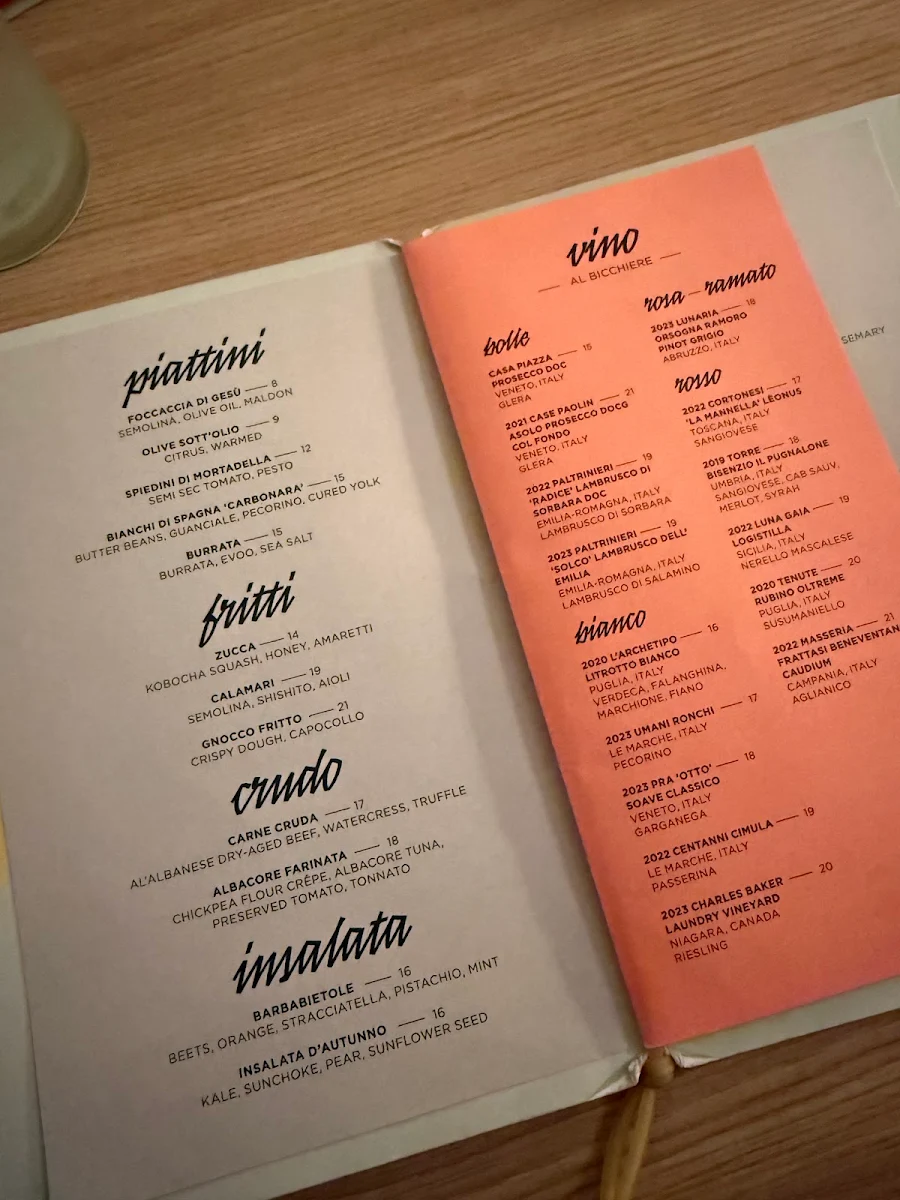 Menu, Occhiolino