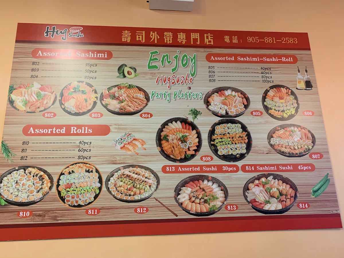 Menu, Hug Sushi Richmond Hill (Sushi Takeout)