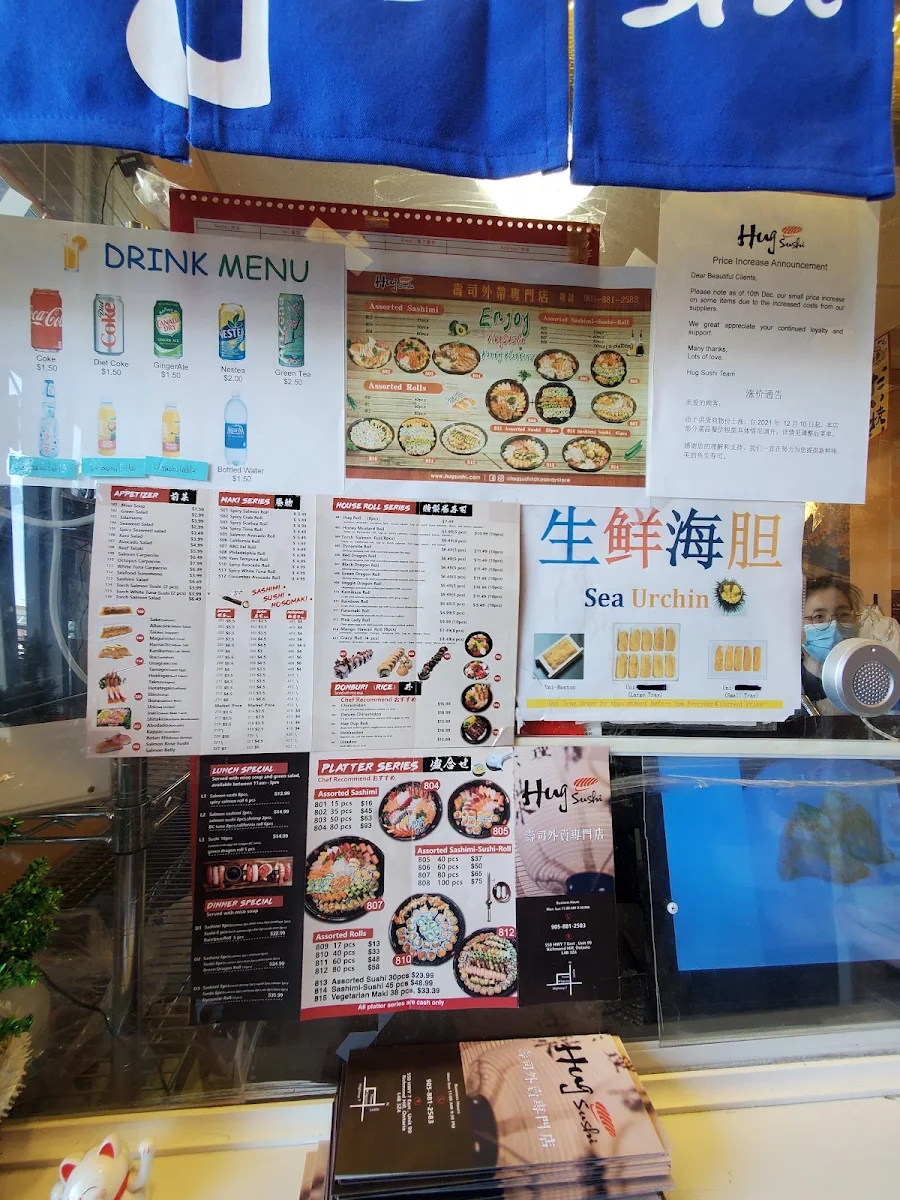 Menu, Hug Sushi Richmond Hill (Sushi Takeout)