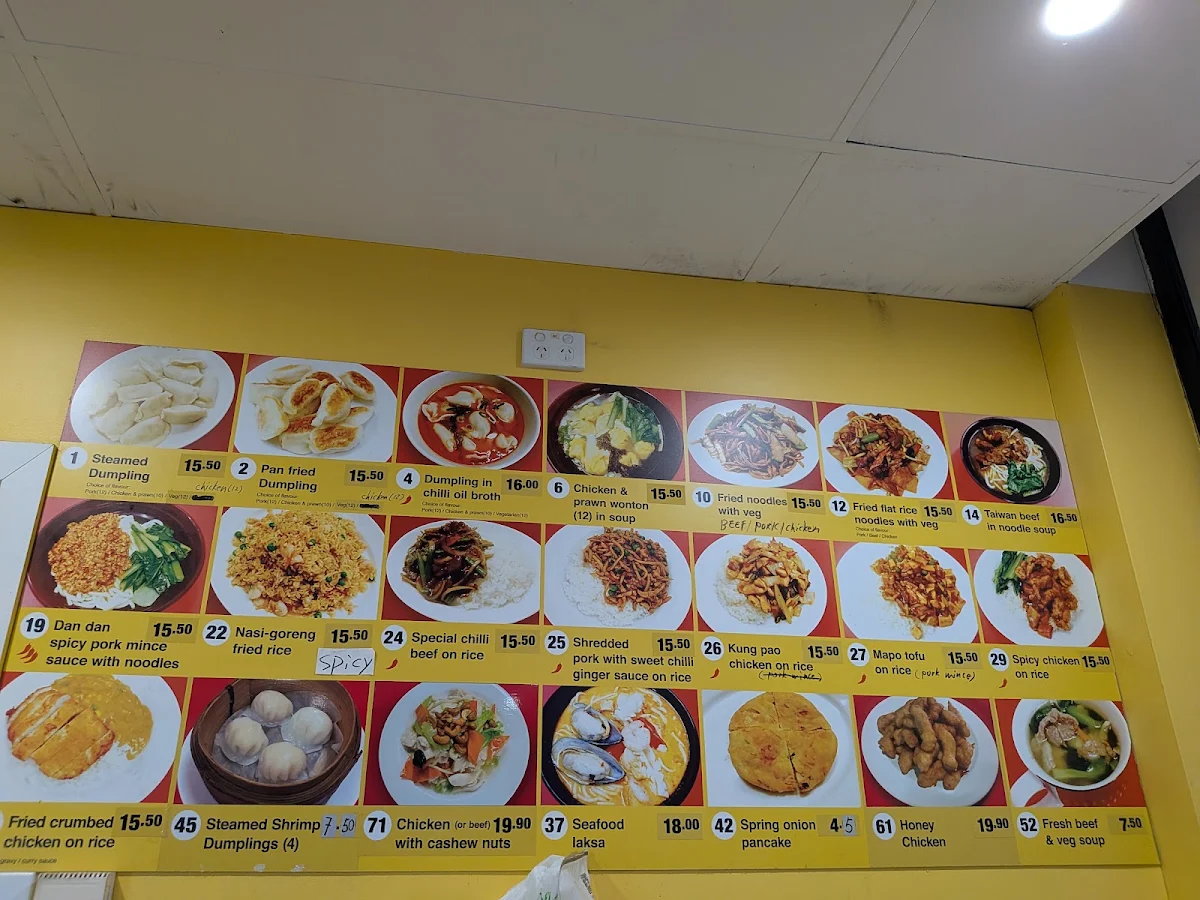 Menu, Dumpling Go Go