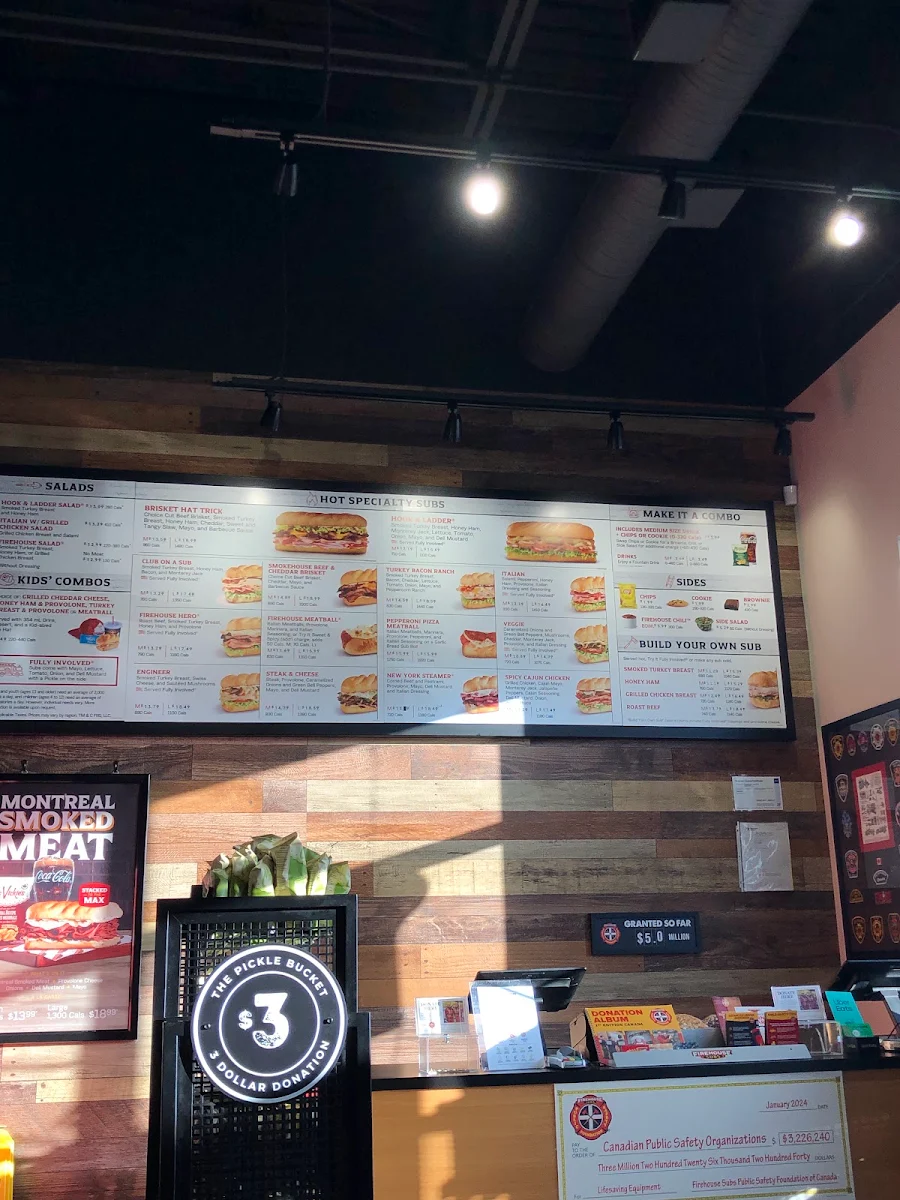 Menu, Firehouse Subs Edmonton Sunwapta