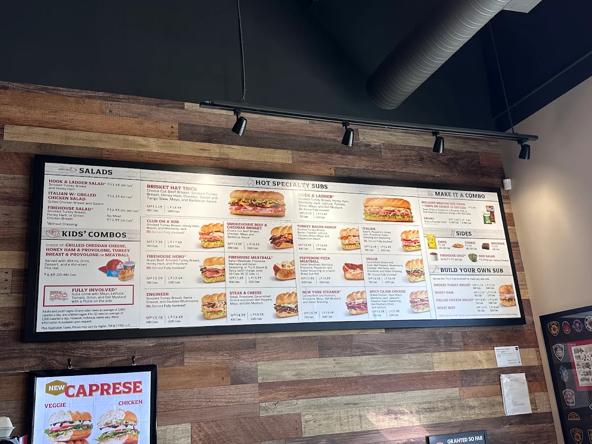 Menu, Firehouse Subs Edmonton Sunwapta