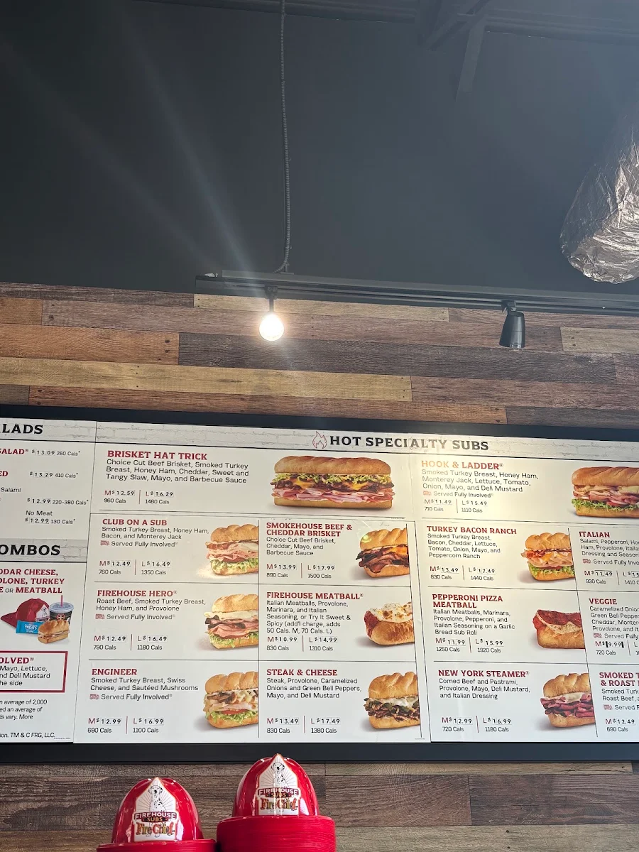 Menu, Firehouse Subs Edmonton Sunwapta