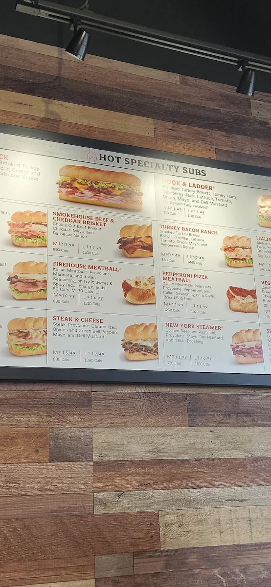 Menu, Firehouse Subs Edmonton Sunwapta