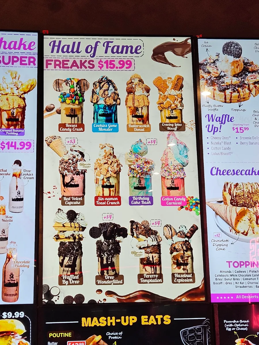Menu, Holy Shakes Calgary Sage Hill