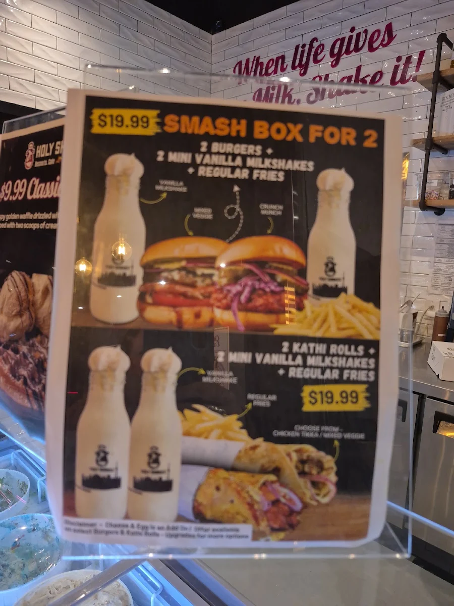 Menu, Holy Shakes Calgary Sage Hill