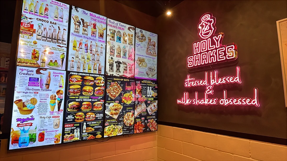 Menu, Holy Shakes Calgary Sage Hill