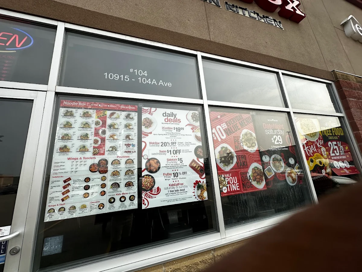 Menu, Wok Box - Grande Prairie