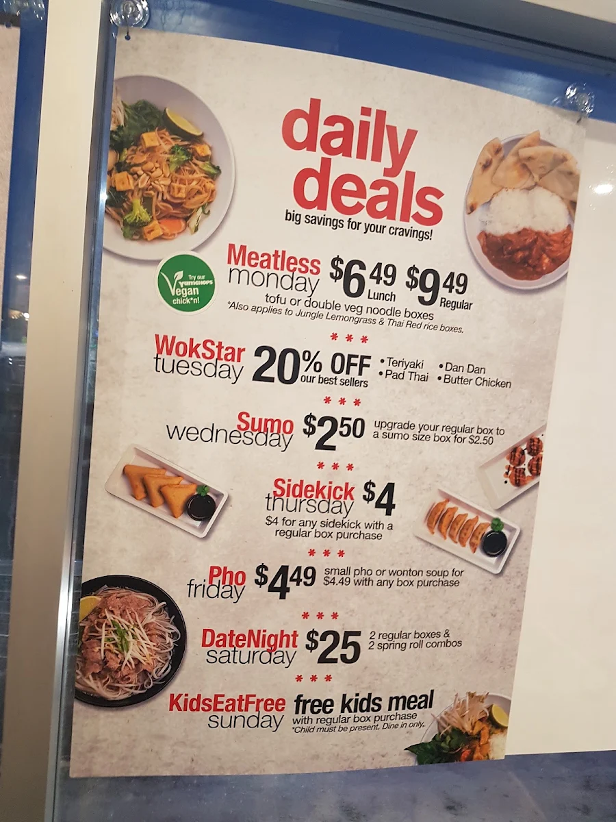 Menu, Wok Box - Grande Prairie