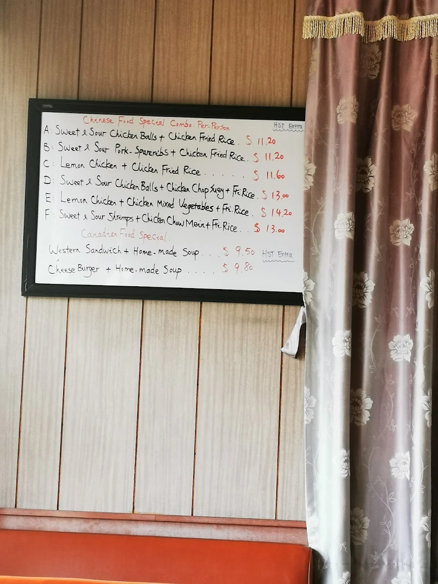 Menu, Three Aces Restaurant
