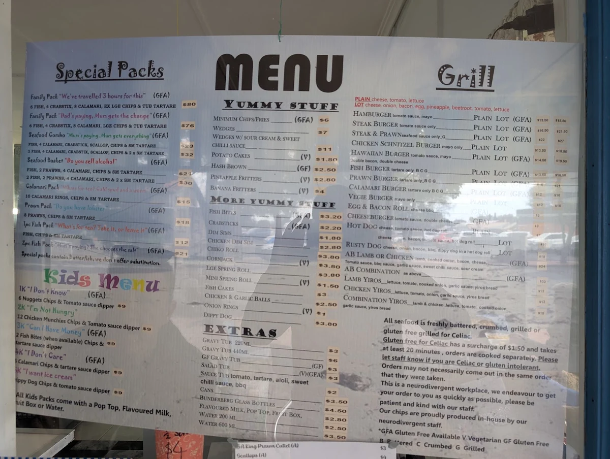 Menu, The Haven Kingston SE Seafood & Take-Away