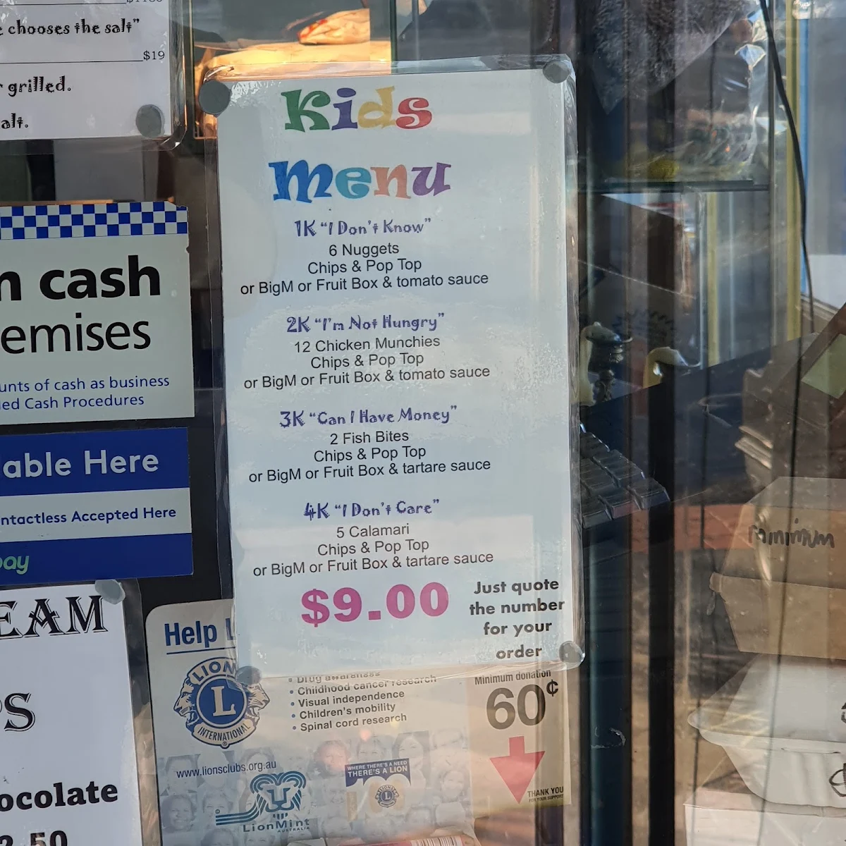 Menu, The Haven Kingston SE Seafood & Take-Away