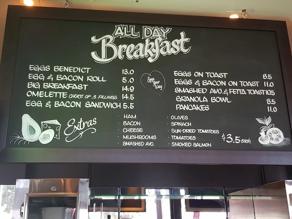Menu, Bolte Cafe And Kebab