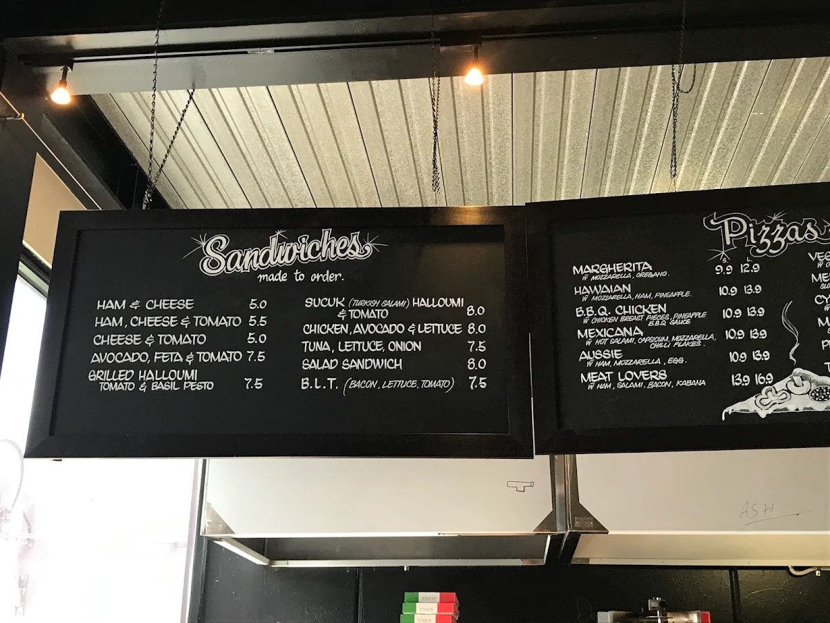 Menu, Bolte Cafe And Kebab