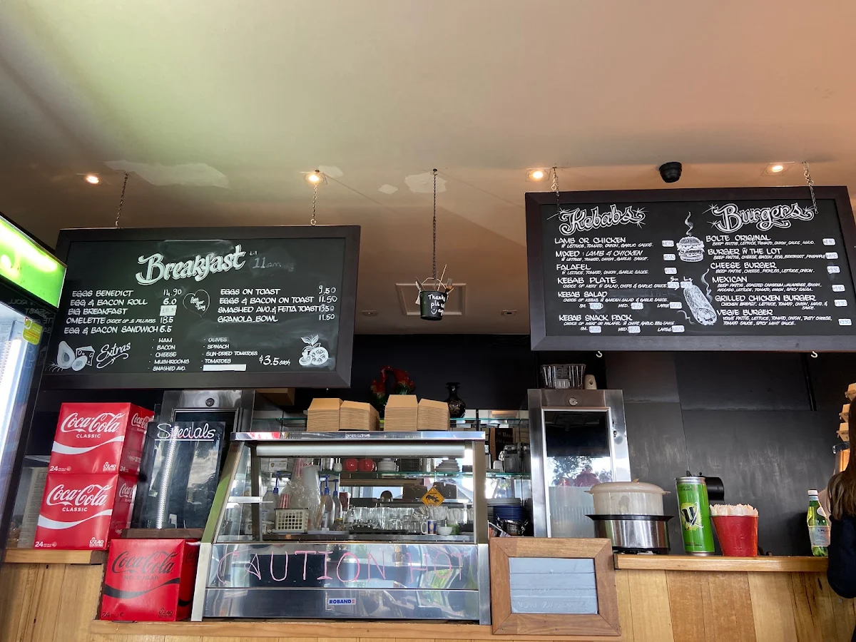 Menu, Bolte Cafe And Kebab