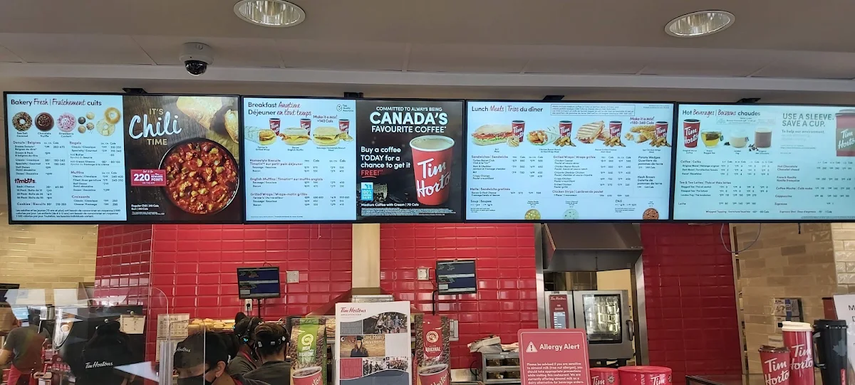 Menu, Tim Hortons