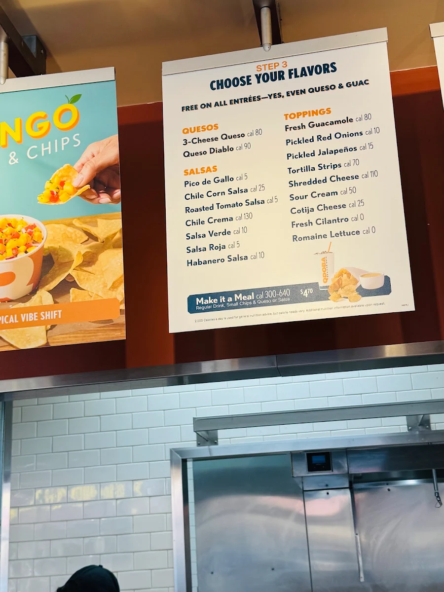 Menu, QDOBA Mexican Eats
