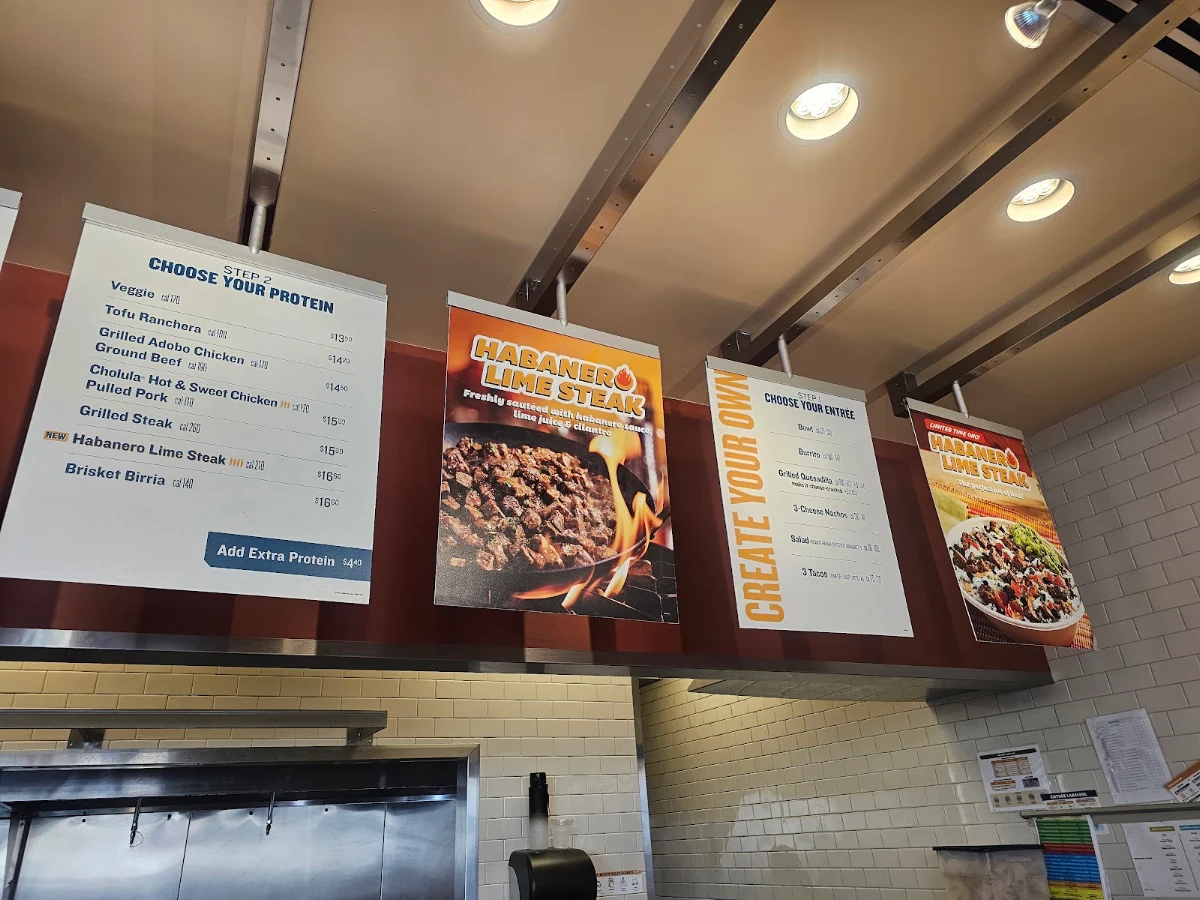 Menu, QDOBA Mexican Eats