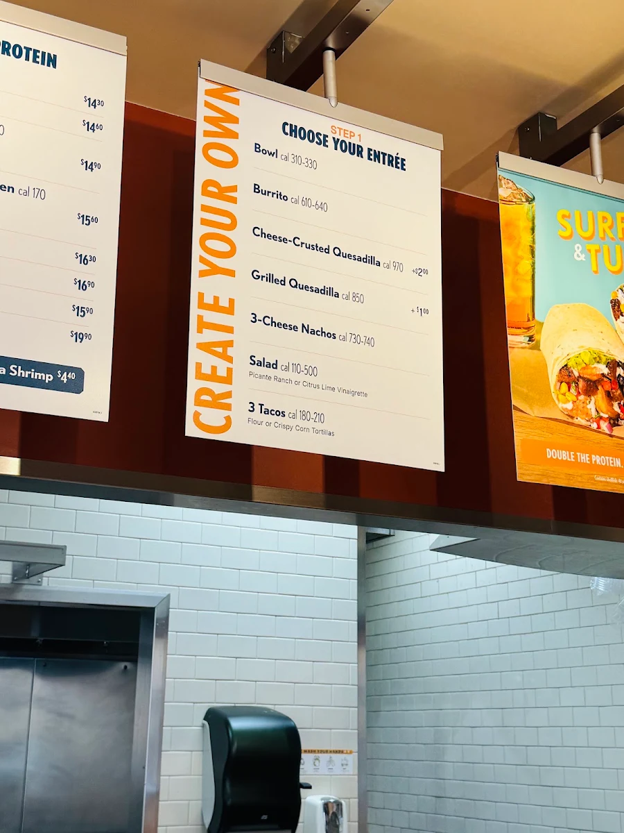 Menu, QDOBA Mexican Eats