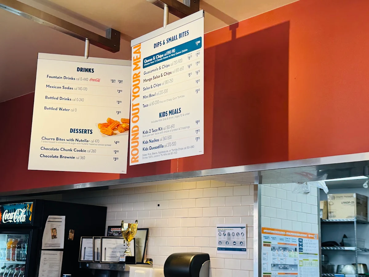 Menu, QDOBA Mexican Eats
