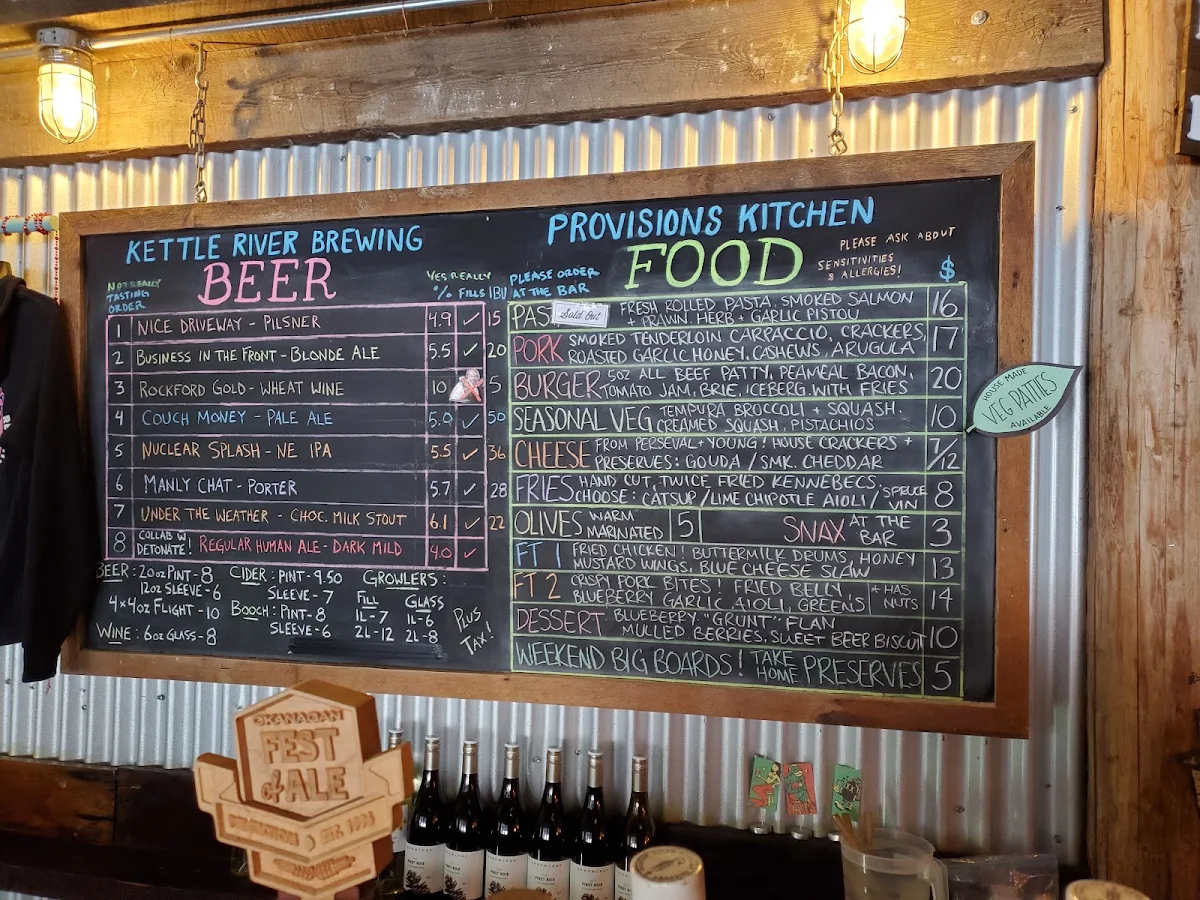 Menu, Provisions Kitchen & Catering