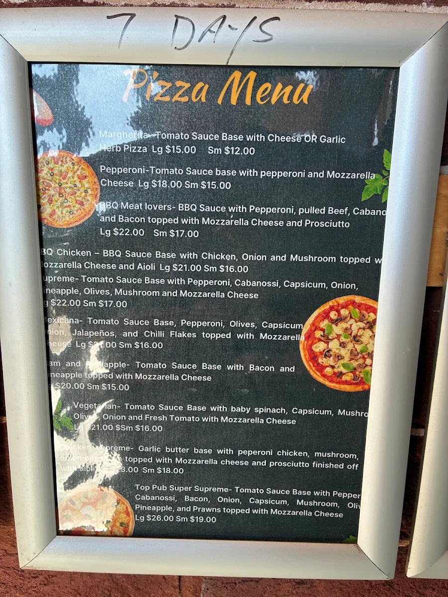 Menu, Hotel Dunedoo
