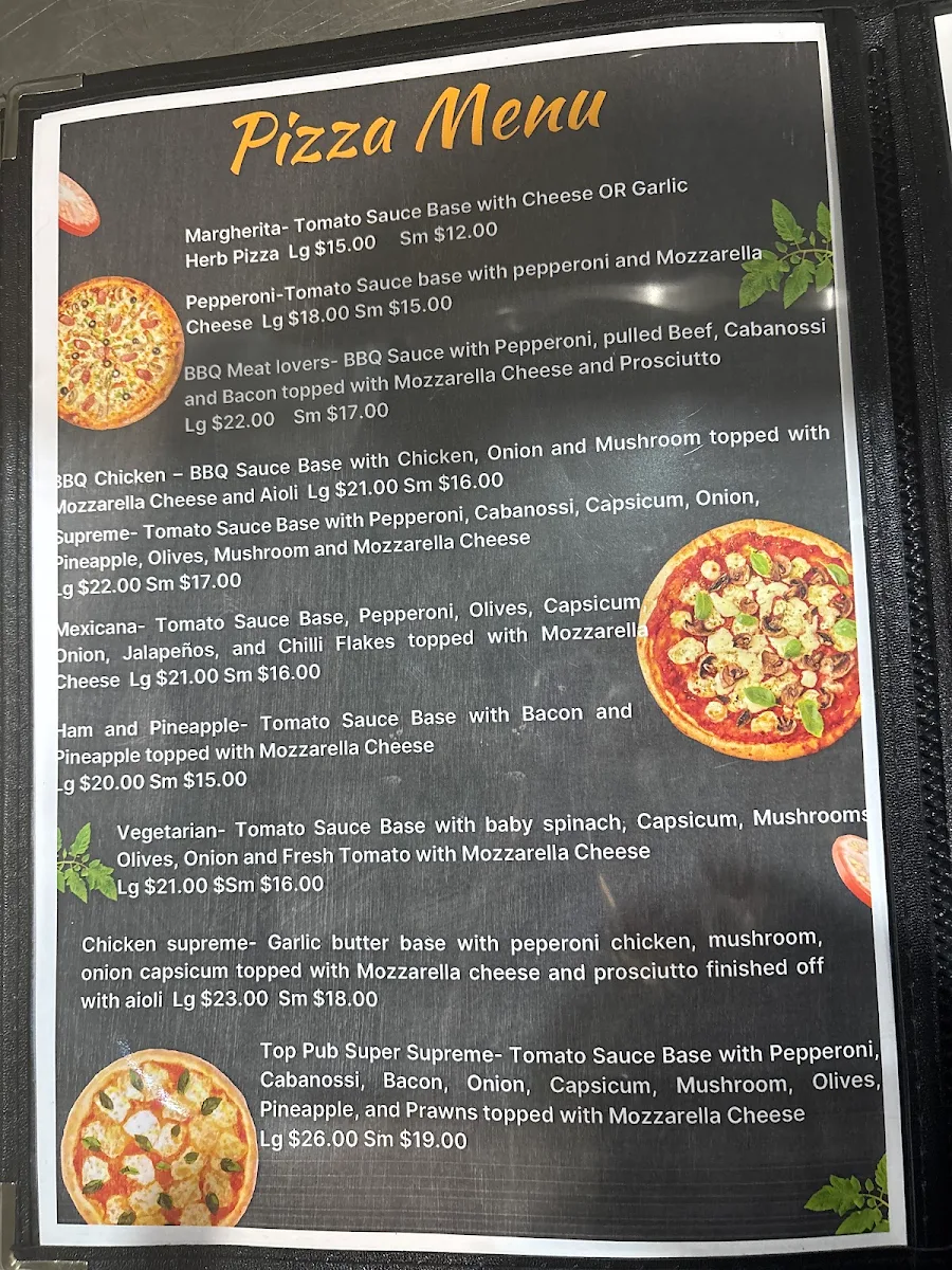 Menu, Hotel Dunedoo