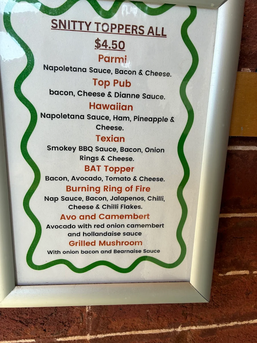 Menu, Hotel Dunedoo