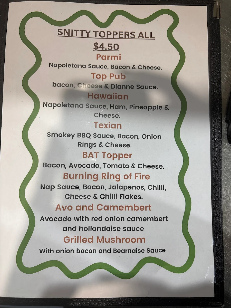 Menu, Hotel Dunedoo