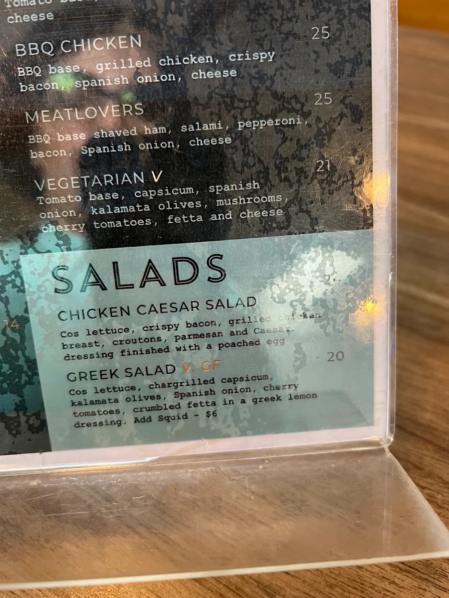 Menu, Hotel Dunedoo