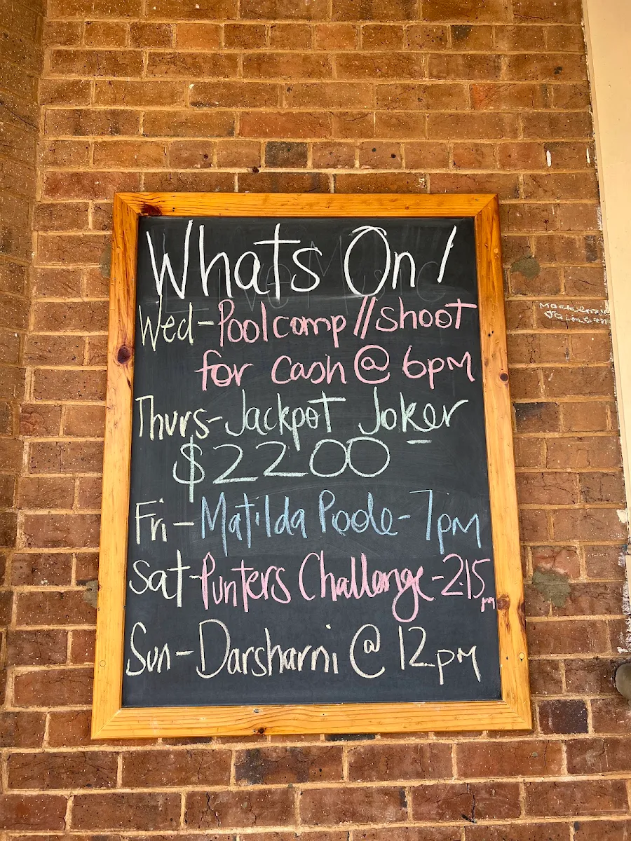 Menu, Hotel Dunedoo