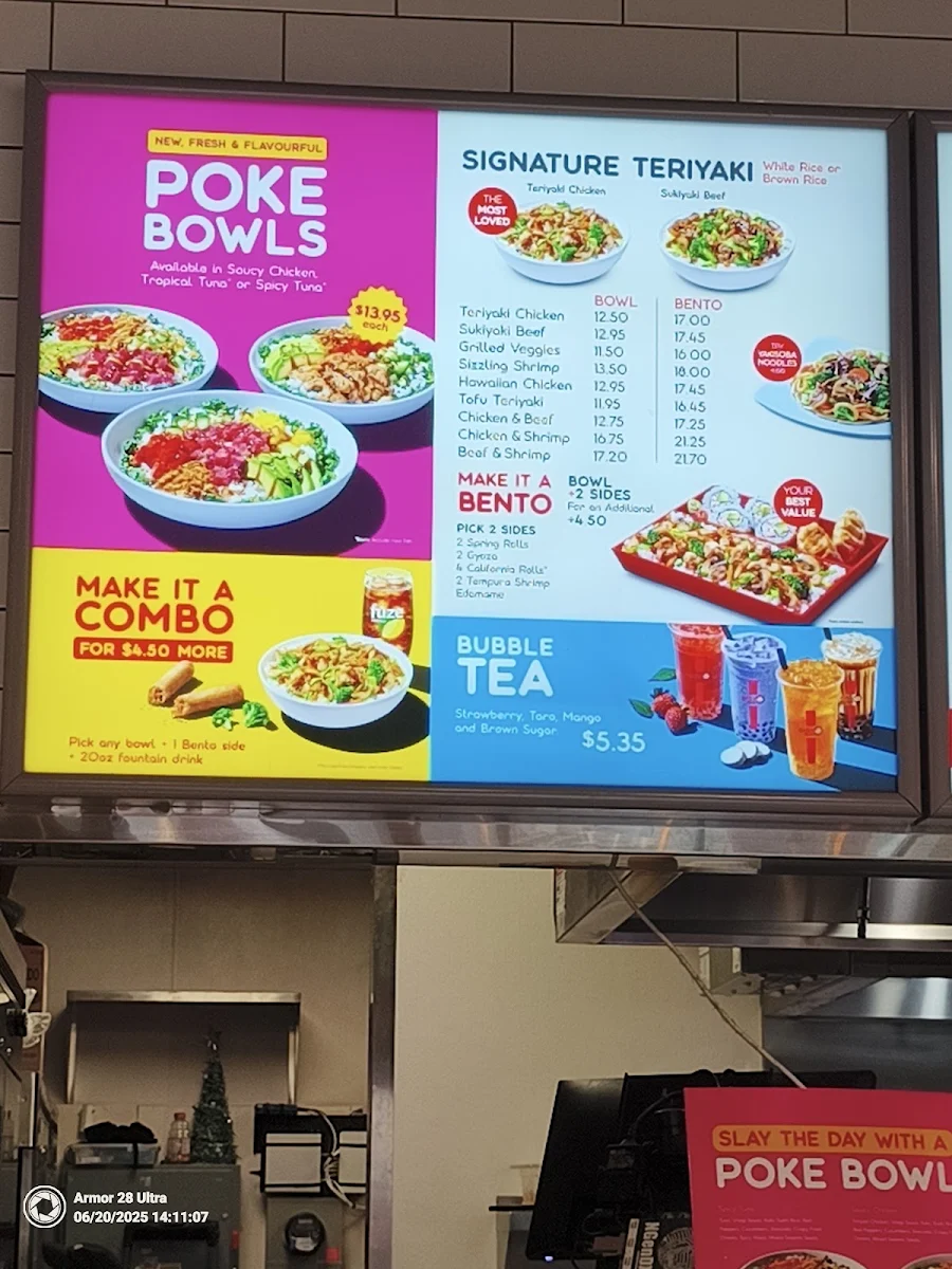 Menu, Edo Japan