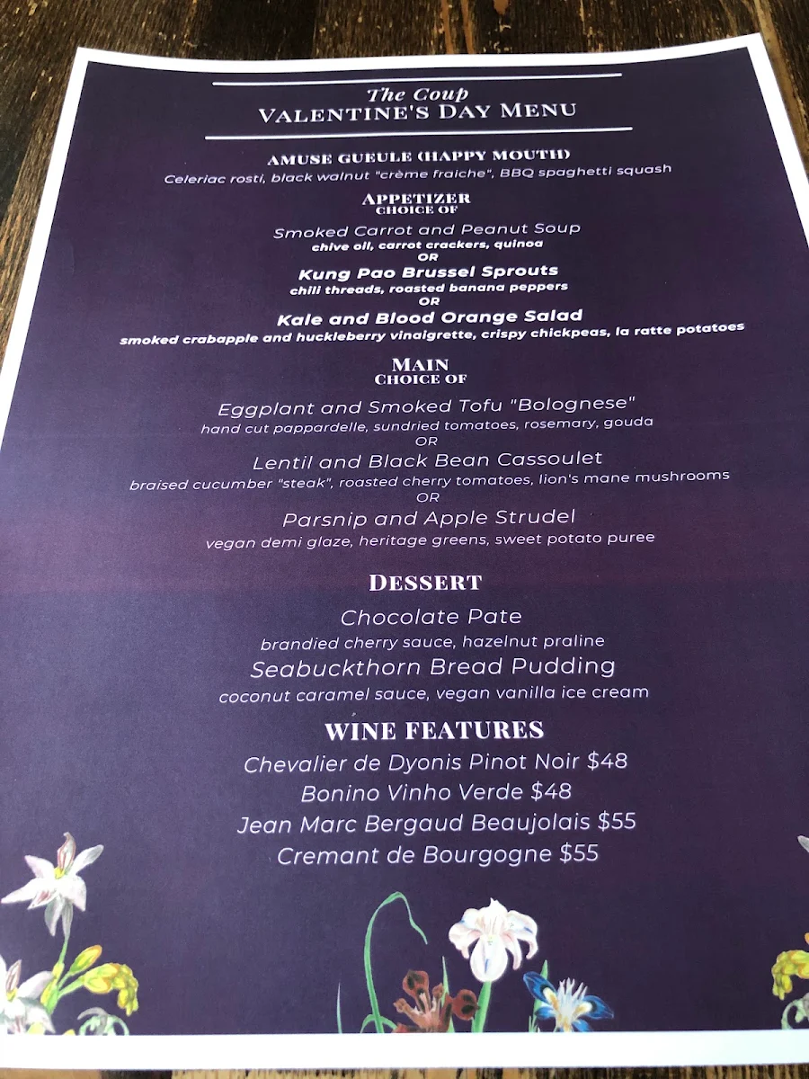 Menu, The Coup