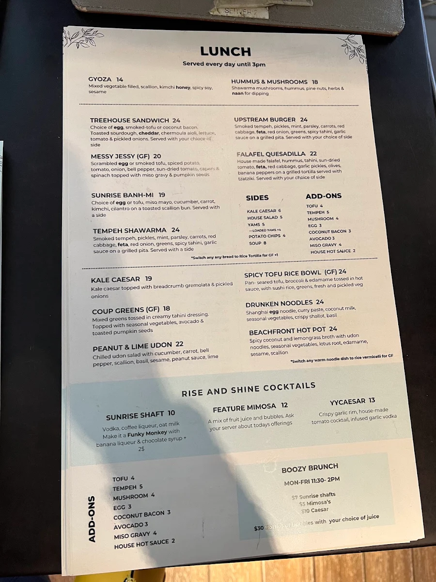 Menu, The Coup