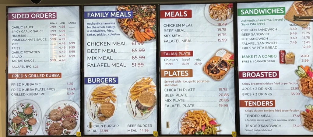 Menu, Oscar Shawarma