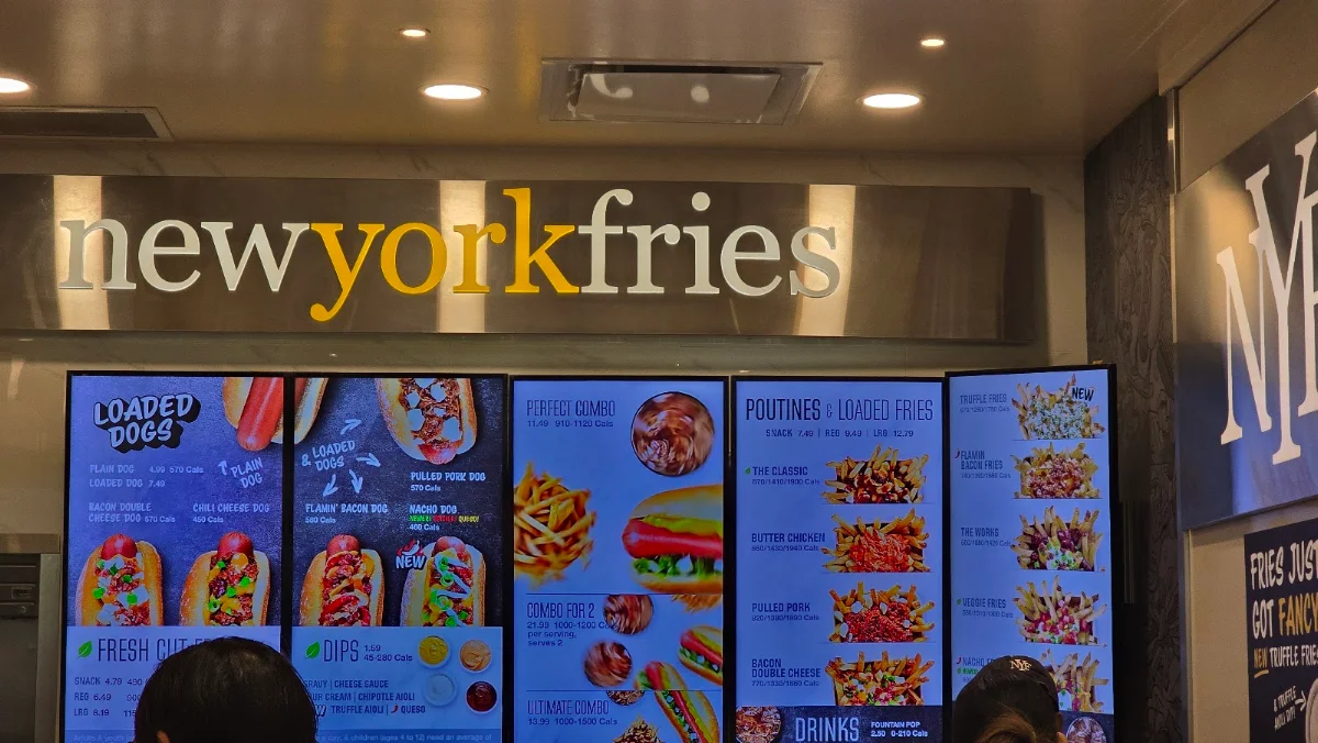 Menu, New York Fries Fairview Mall