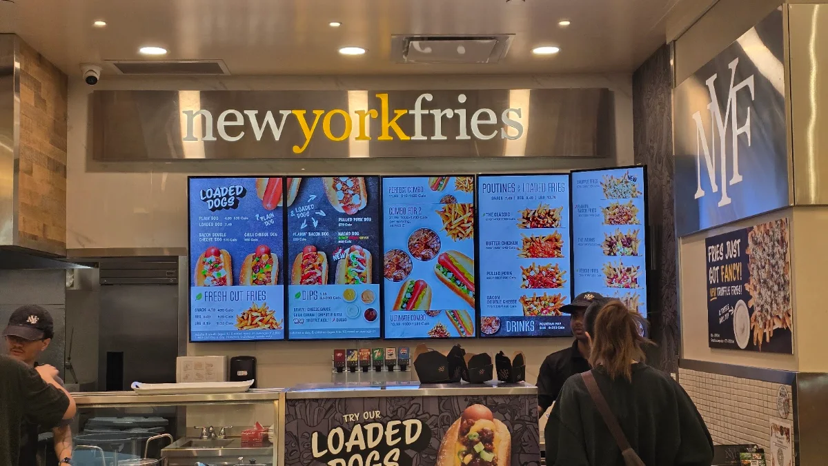 Menu, New York Fries Fairview Mall