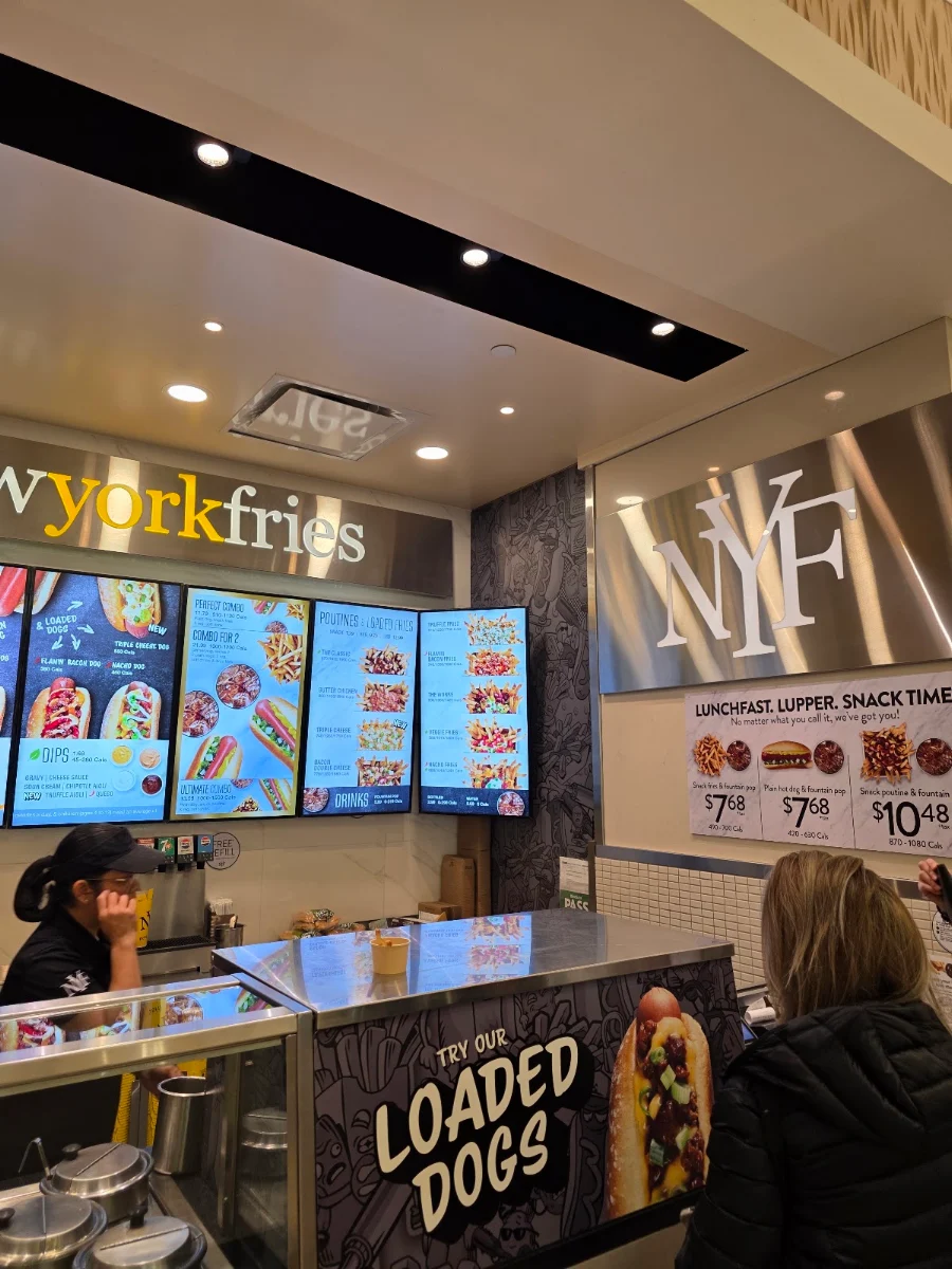 Menu, New York Fries Fairview Mall