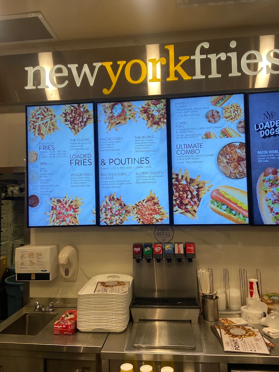 Menu, New York Fries Fairview Mall