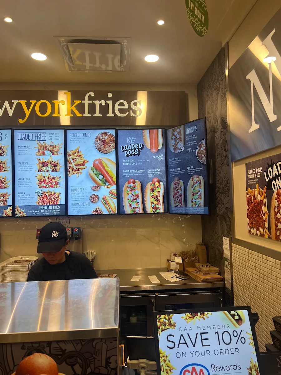 Menu, New York Fries Fairview Mall