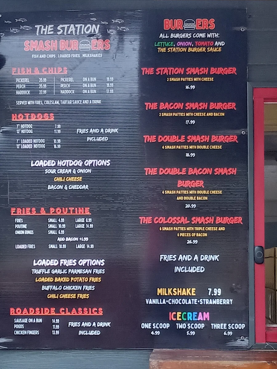 Menu, The Station