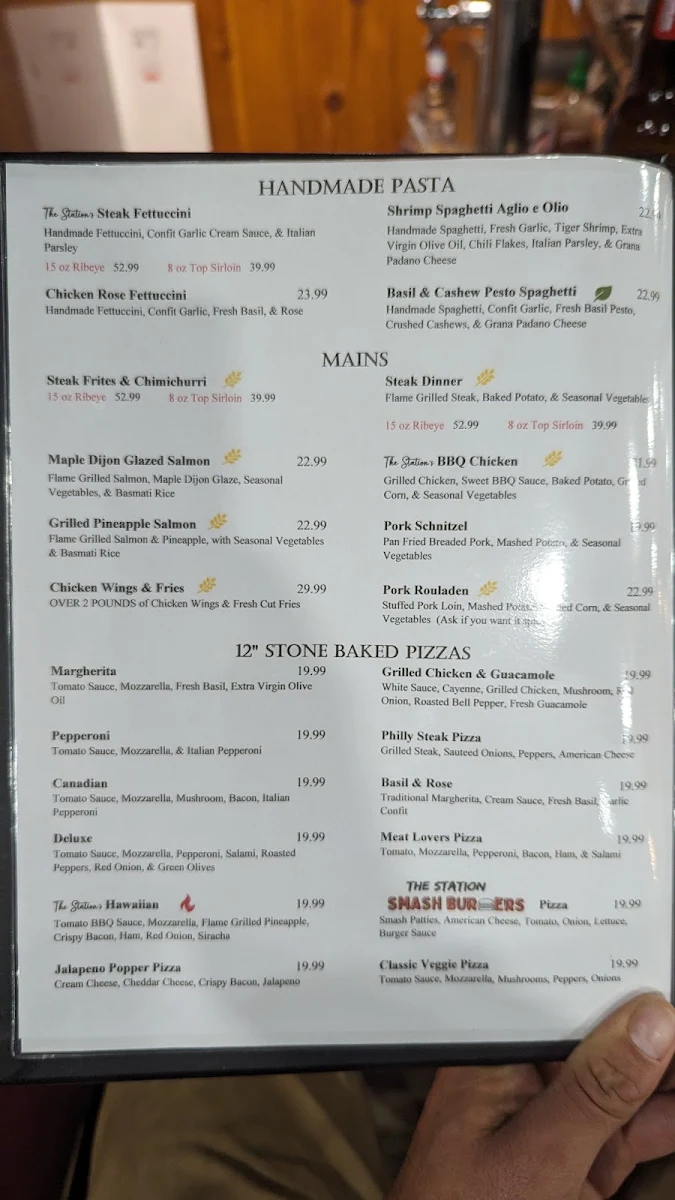 Menu, The Station