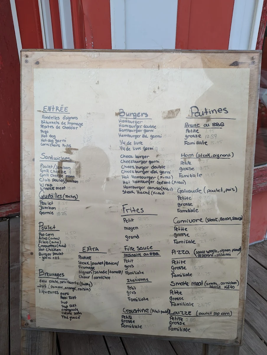 Menu, Cantine chez mom